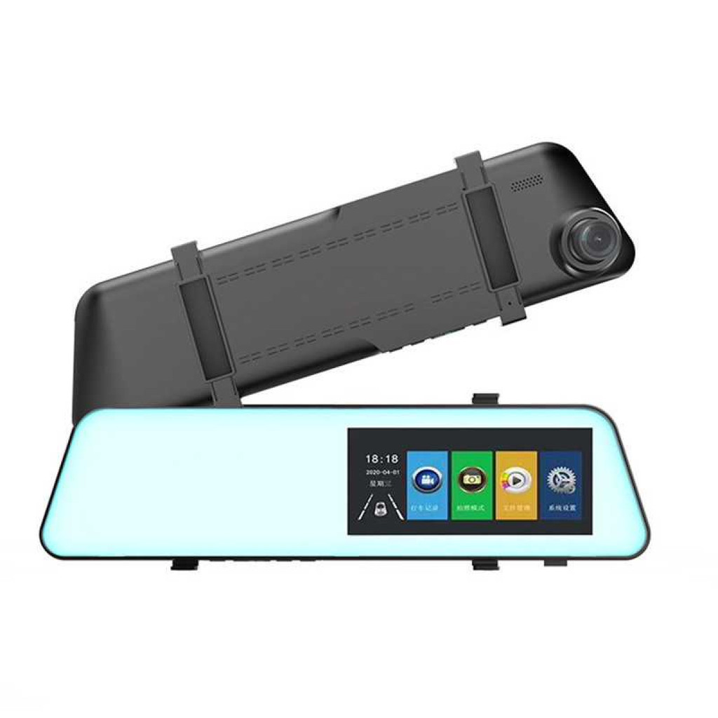 Kamera DVR GPS Mobil Depan Belakang Dashcam Loop 1080p IPS 4 Inch