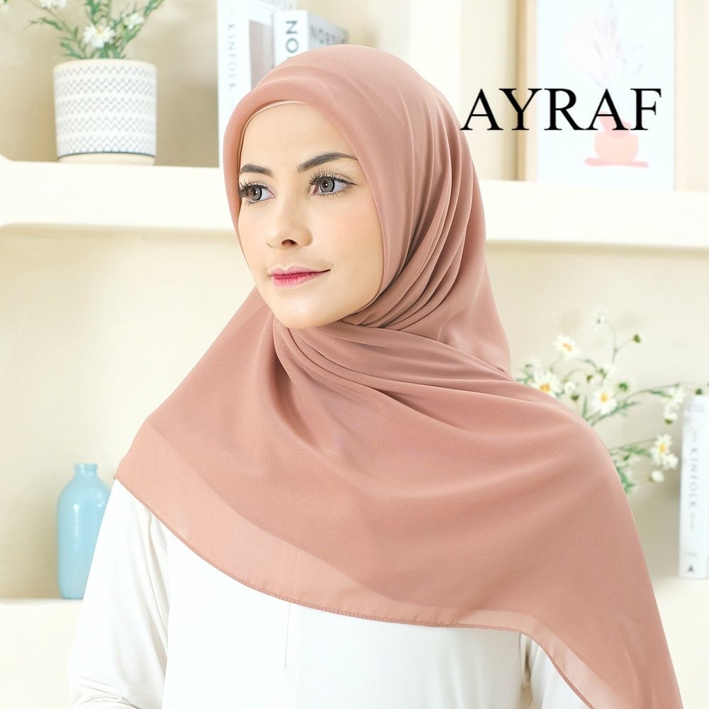 Hijab Paris Premium Almahira Warna Soft Mudah Dibentuk Daily/Hijab Segiempat Paris Premium Almahira 