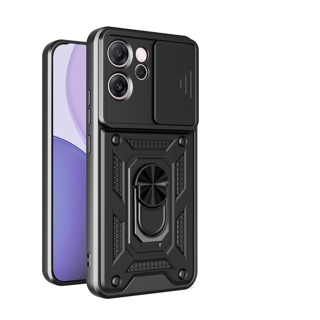 Oppo Reno 14F 5G - SGFlip Army Flip Lens Ring Armor Case Shockproof