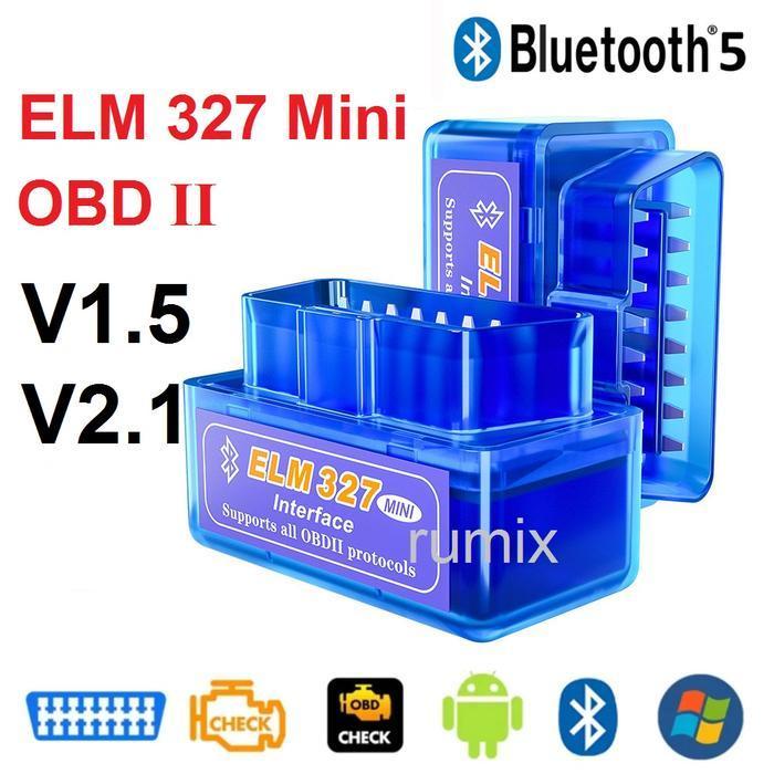 TokoNaura26 ELM327 Mini OBD OBD2 Bluetooth Wireless Car Scanner V1.5 V2.1 Alat - V 1.5