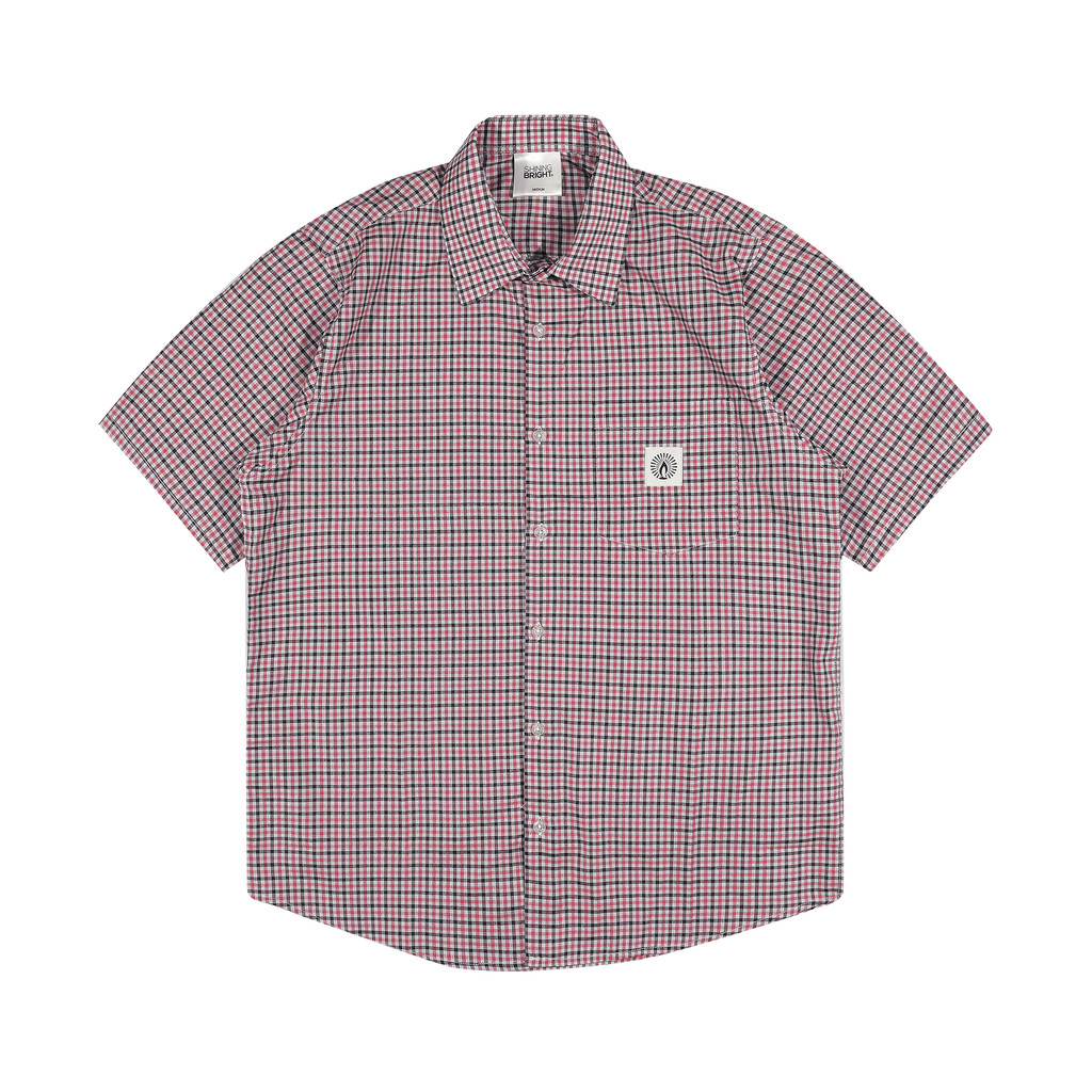 Shining Bright Plaid Collar Shirt - Red