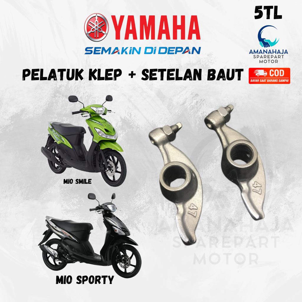(GARANSI) ORI PELATUK + KLEP MIO SPORTY MIO SMILE (5TL) | SPAREPART ORIGINAL SUKU CADANG SEPEDA MOTO