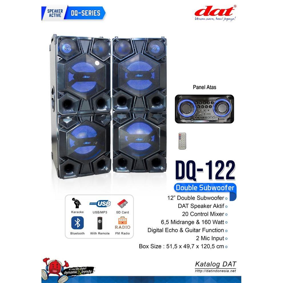 DAT DQ-122 Speaker Bluetooth Aktif 12 Inch Double