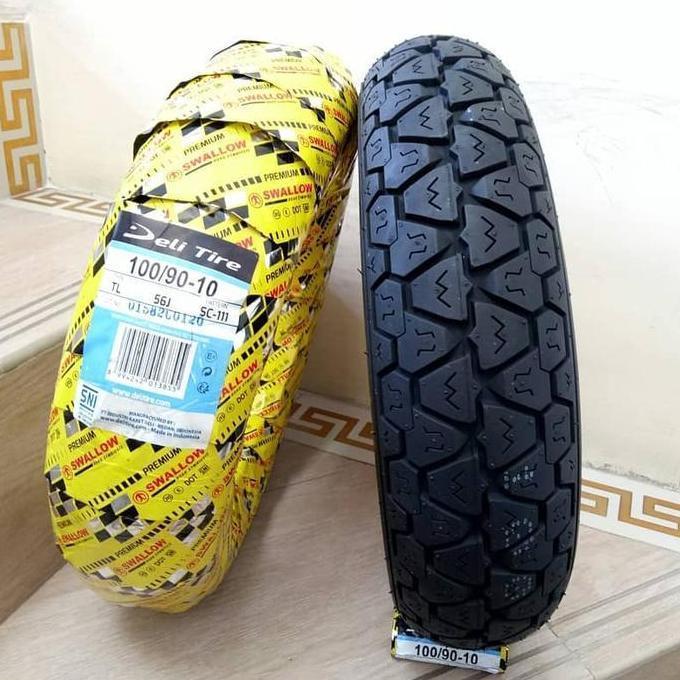 Ban Luar Swallow Ring 10 100/90 SC-111 Tubeless Vespa Classic Motor Listrik