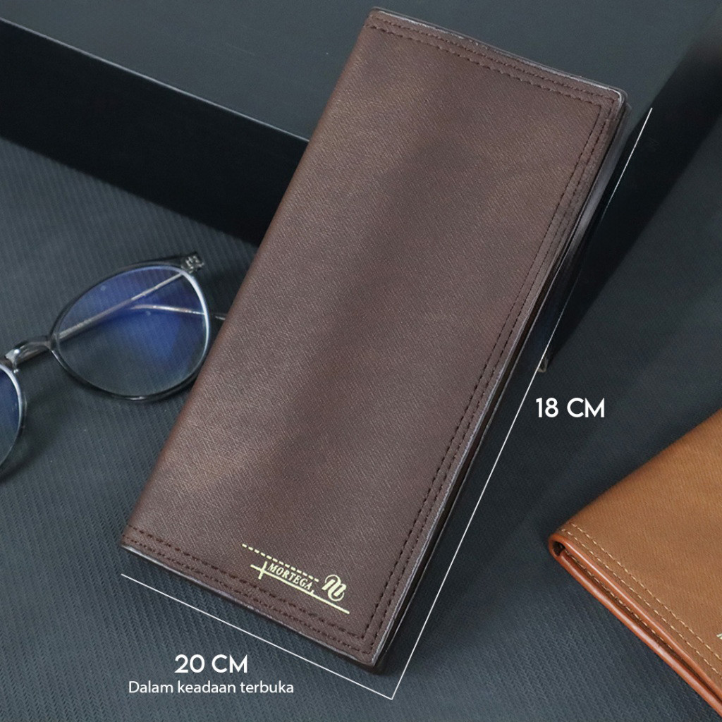 DOMPET LIPAT/DOMPET KULIT PRIA PANJANG/DOMPET PRIA/DOMPET LAKI-LAKI /DOMPET KEREN KULIT PU - M-9604