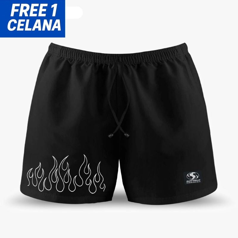 Boxer / Celana kolor pria motif api [BISA COD]