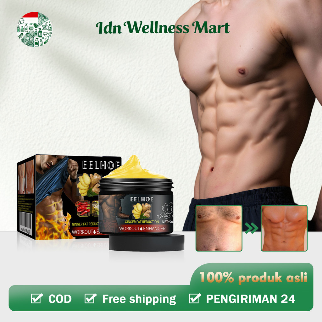 EELHOE Cream Pelangsing 50g Pembakar Lemak Bakar Lemak Perut Cream Pelangsing Krim Otot Perut Pembak