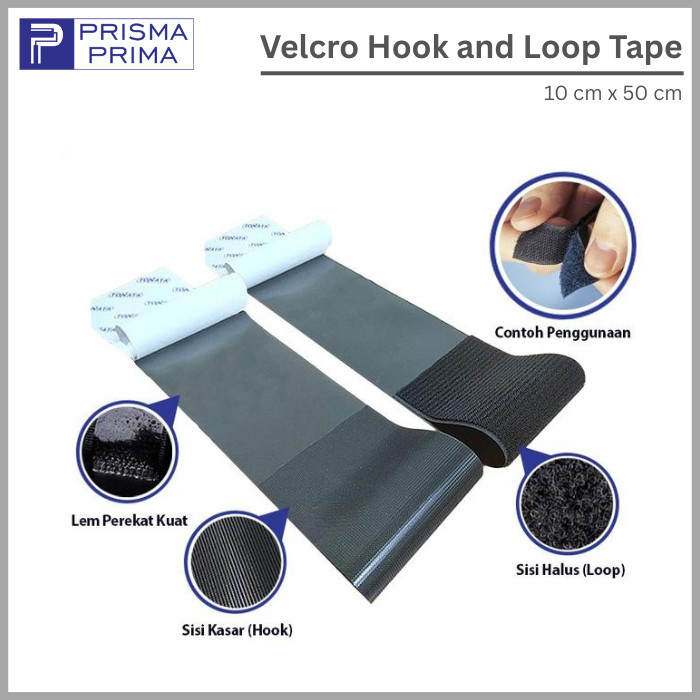 Velcro Double Adhesive Tape Hook and Loop 10 cm x 50 cm Velcro Double Tape