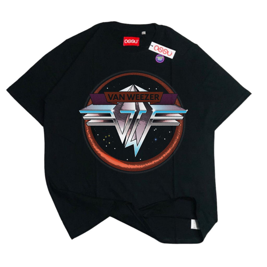 OSSU TSHIRT VAN WEEZER VINTAGE BLACK WASHED