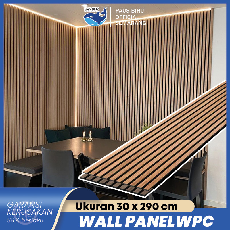 Paus Biru - Wood Panel WPC Dinding 30cm x 290cm Wall Panel Dekorasi Dinding Anti Air Kolong Dapur