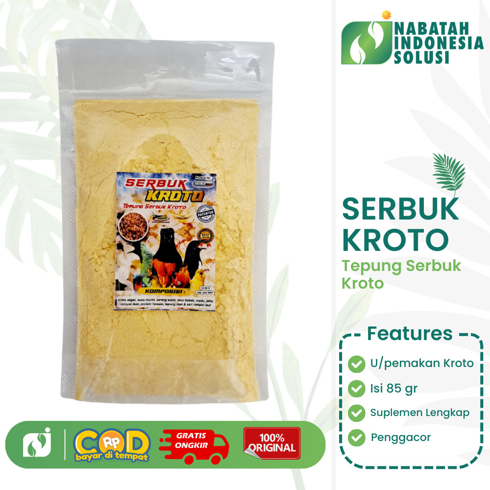 SARI KROTO SERBUK KROTO MAKANAN SUPLEMEN BURUNG BERKICAU PENGGACOR BURUNG BERVITAMIN