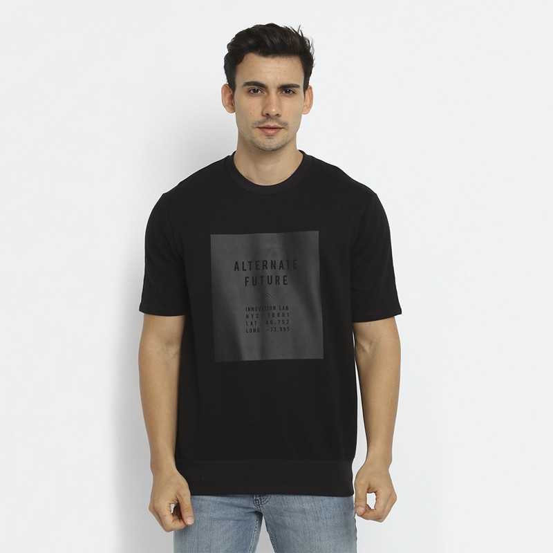 (COD) Rave Habbit Ezra Sweatshirt Pria - Black