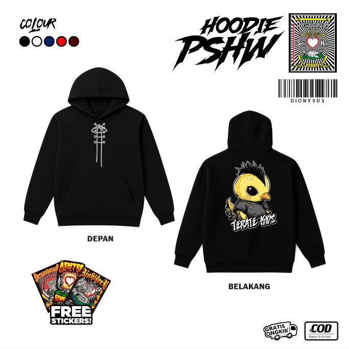 DIONYSUS CLOTH Jaket Hoodie Zipper PSHT Desain Terbaru PSHT Terate Kids Fashion Pria Wanita Sablon D