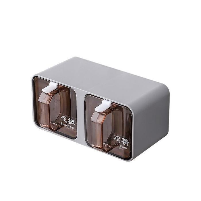 Rak Bumbu Set Gantung Minimalis Spice Bottle Storage Rack Alat Dapur Plastik Kitchenware - Bumbu 2