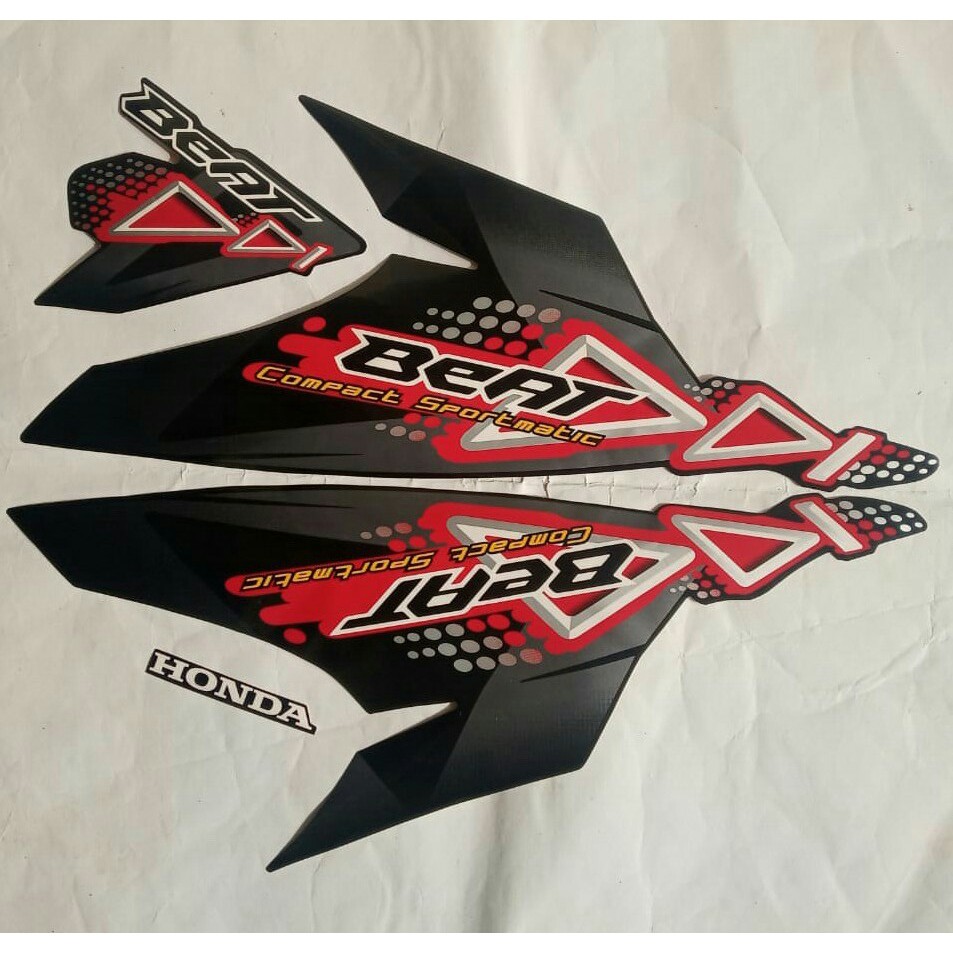 stiker striping honda BEAT karbu 2011 hitam