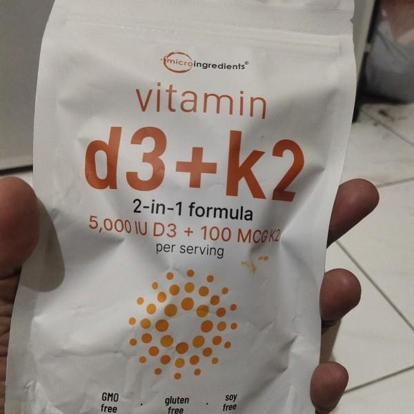 Micro Ingredients MicroIngredients Vitamin D3 5000IU K2 100mcg 300 Softgels