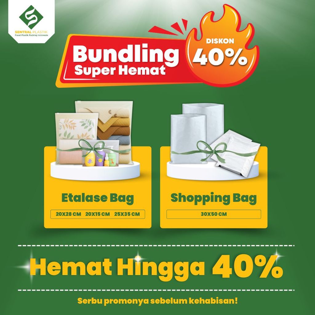 Limited Sale BUNDLING HEMAT Hospital bag + Shopping Bag putih 30x50 Plastik Travel bag Plastik packa