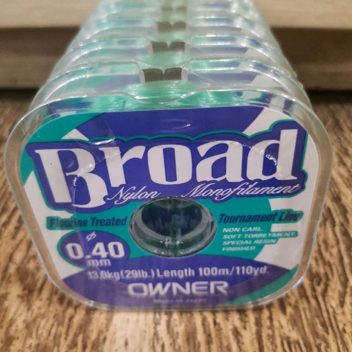 Senar Pancing Owner Broad 100m Connecting Nylon Monofilament Fluorine Treated - 29lb (0.40mm)