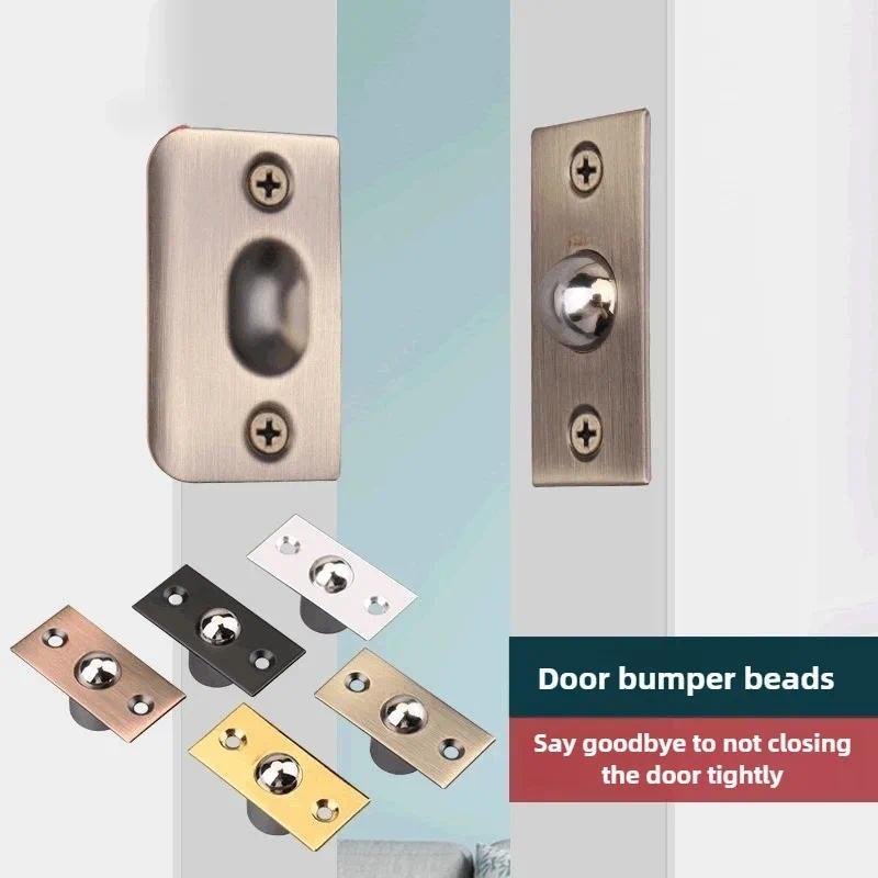 1Set Stainless steel Closet Door Ball Catch with Screw Cabinet Gate Spring Roller Ball Door Latch Se