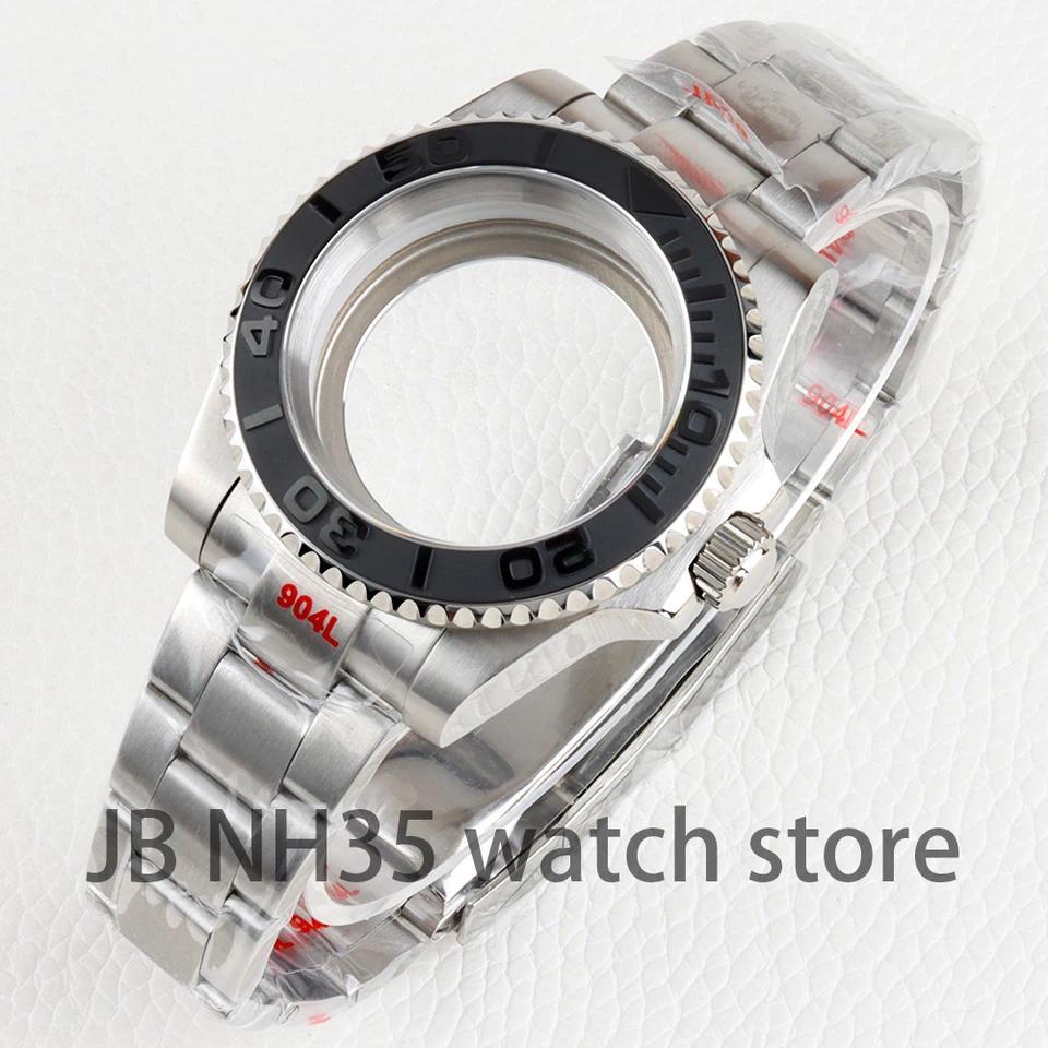 Casing Jam Tangan NH35 40mm Oyster/Jubilee dengan Tali Brushed/Polished untuk Yacht-Master 285mm Dia