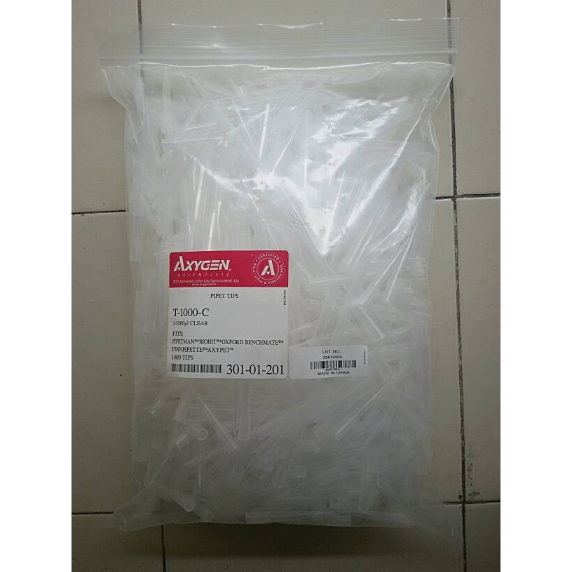 Clear Tips 1.000 ul, Clear, non sterile,  1.000 pcs/pack | AXYGEN