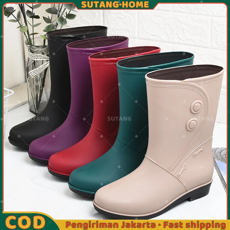 SUTANG Aldult Boots Sepatu Boots Wanita SUTANG Model Import Kain Kanvas Tinggi