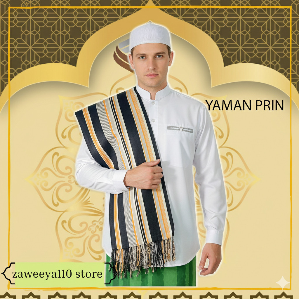 RIDAK SYAL SURBAN MOTIF YAMAN INDONESIA KHASMIRI sorban yaman sorban solo