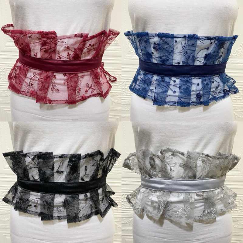 Obi belt tile tali pita/ obi tulle / obi gamis & kebaya viral kekinian terbaru terlaris