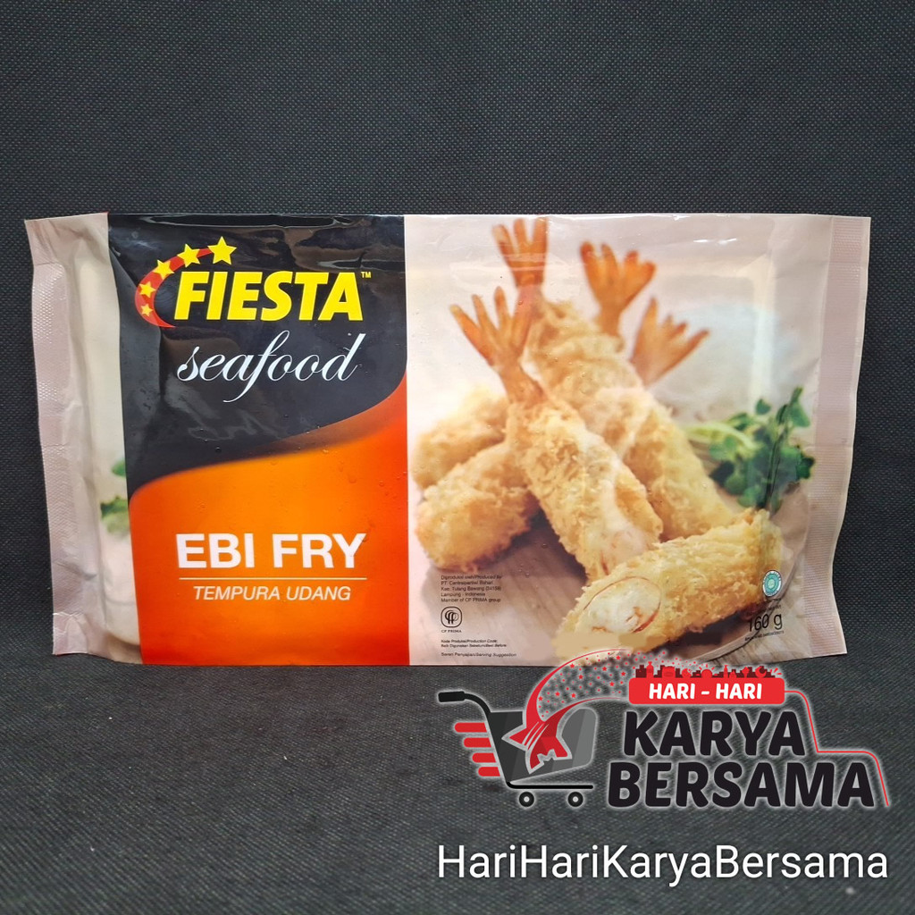 MAKANAN BEKU FROZEN FOOD FIESTA SEAFOOD EBI FRY 160GR