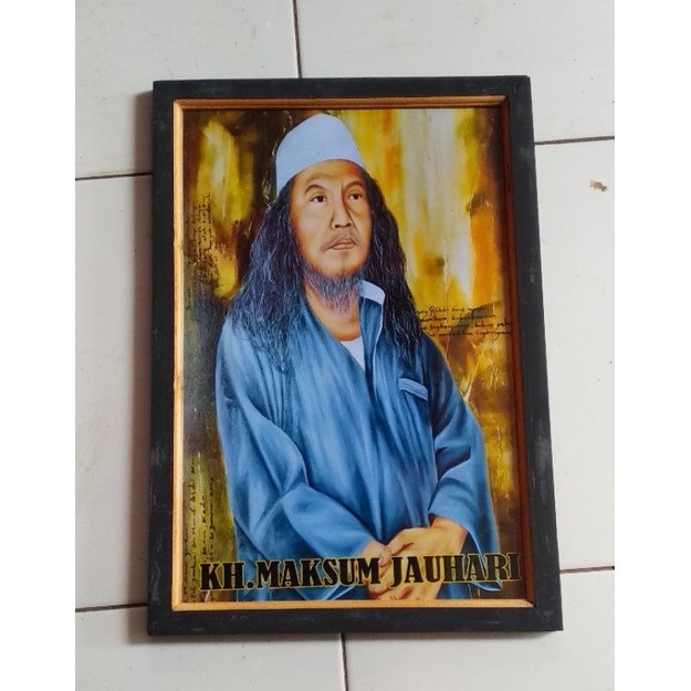 poster Gus Maksum plus bingkai ukuran 53×35