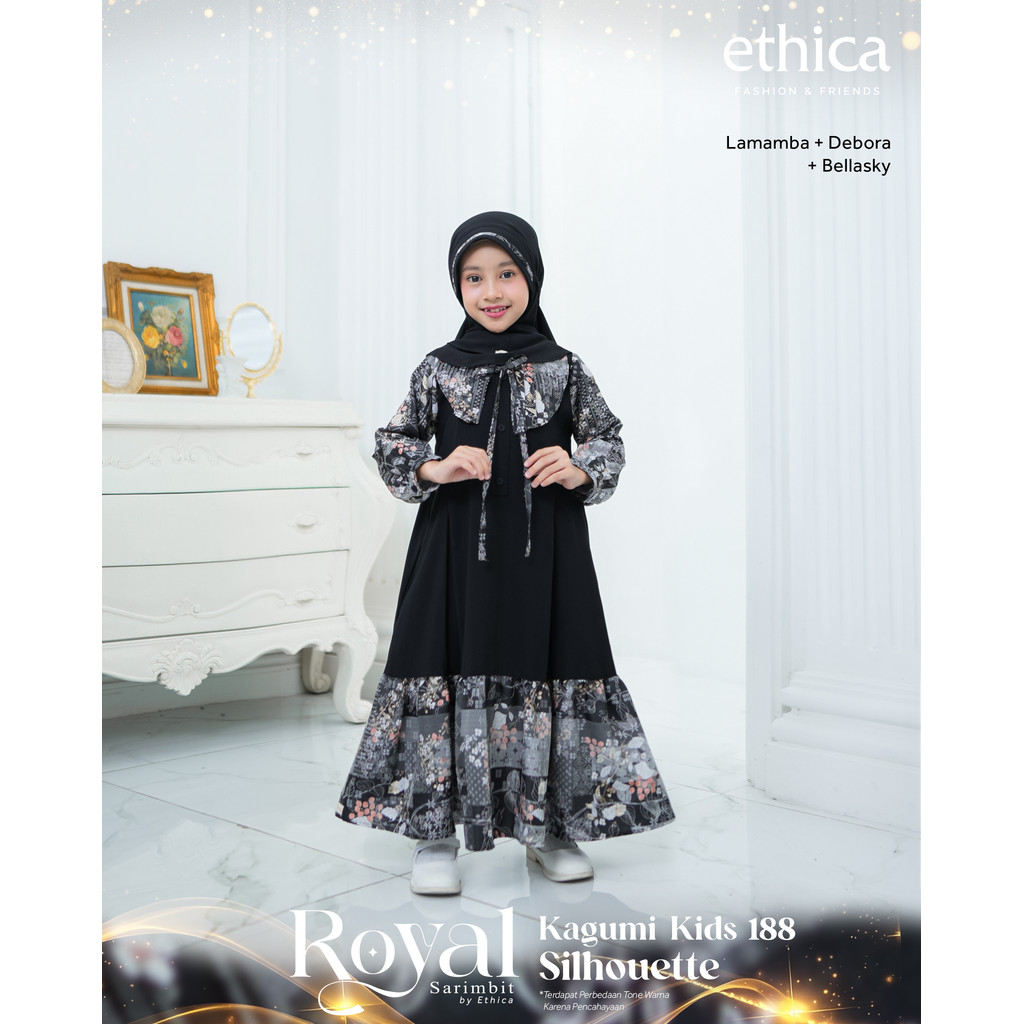 Sarimbit Lebaran Royal Gamis Anak Kagumi Kids 188 Dress Muslim Anak Ethica
