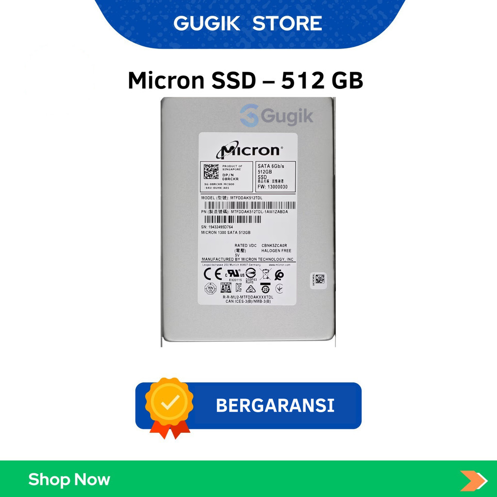 Micron SSD 512 GB 08RCKR