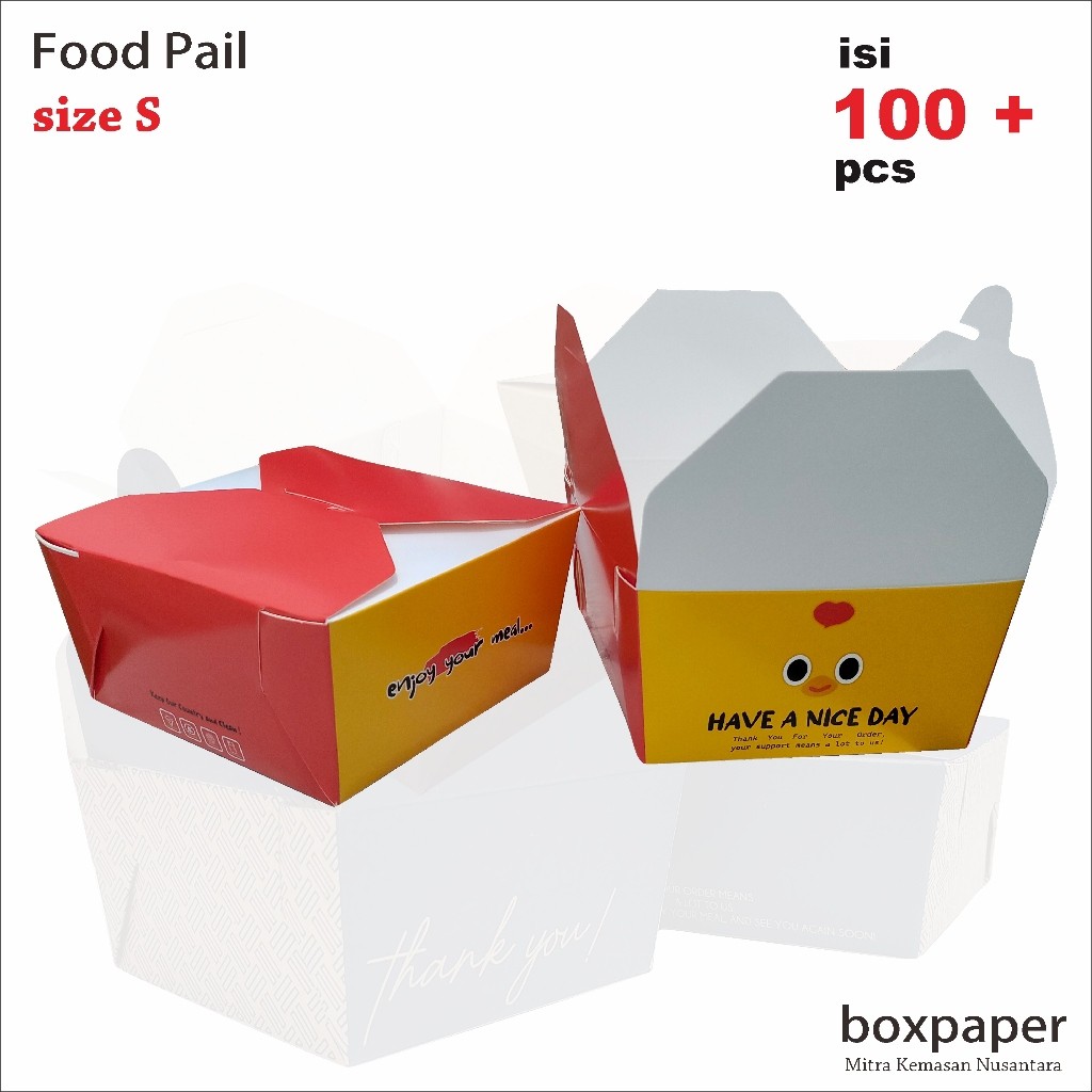 Food Pail Size S KFC (100pcs) Kertas Kemasan Eco Pack