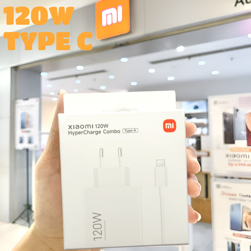 Charger Xiaomi 120W Hypercharge Turbo 120W Pengisi Daya Cepat Original 100% Charger Xiaomi