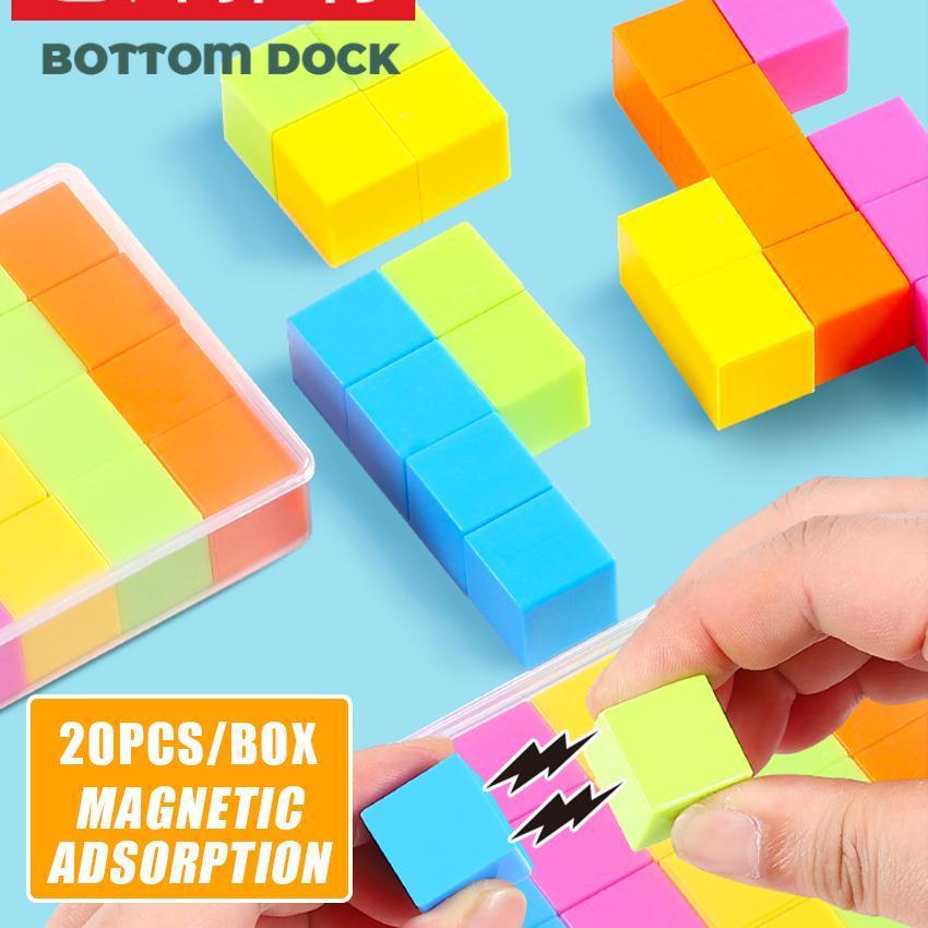 25pcs Mainan Magnetic Building Blocks Magnet Puzzle Geometri Bangun Ruang Matematika Magnet Kotak Ku