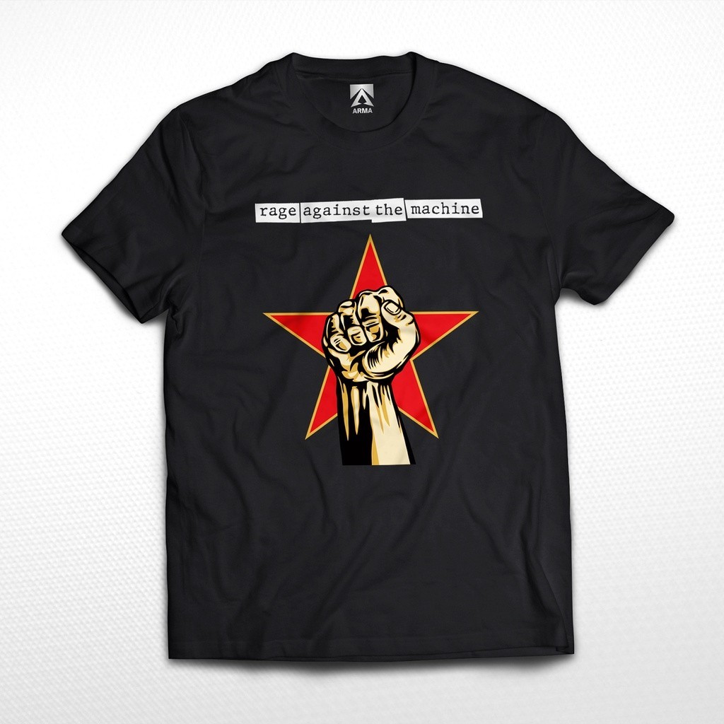 KAOS BAND RAGE AGAINST THE MACHINE Logo / tshirt musik rock baju distro RATM unisex KAOS BAND VINTAG
