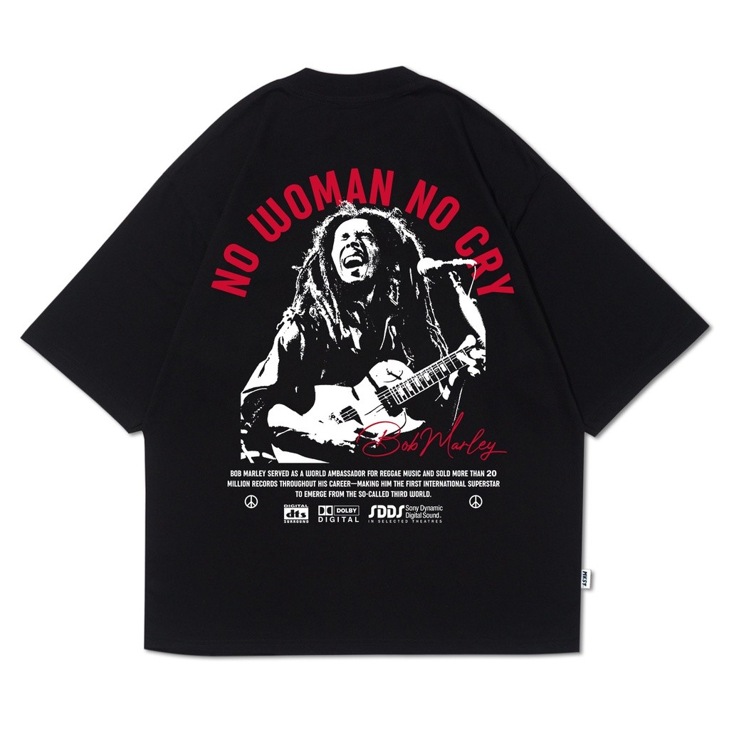 Mnst | T-shirt Oversize | Black | Bob Marley
