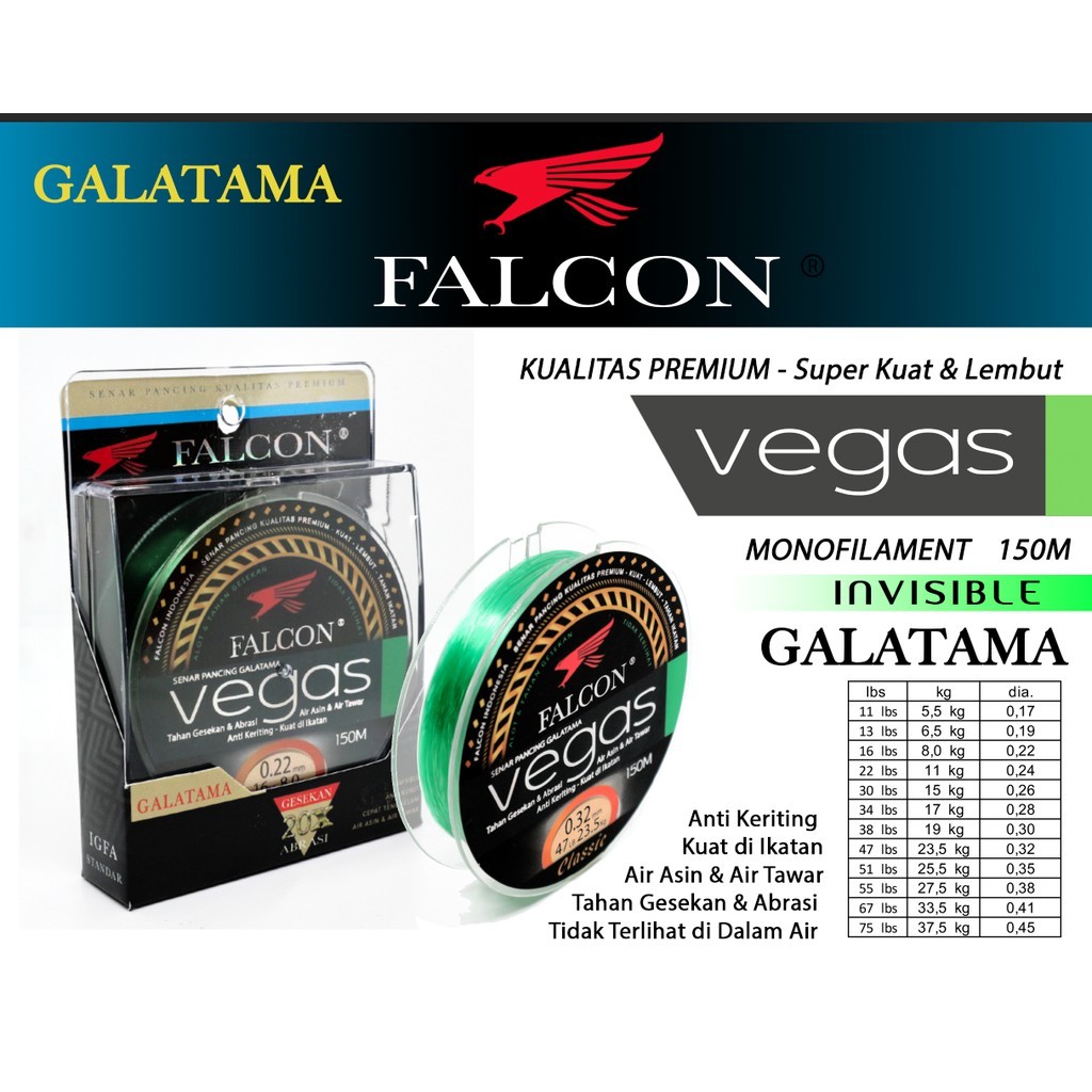 Senar Pancing Falcon VEGAS 150 Meter