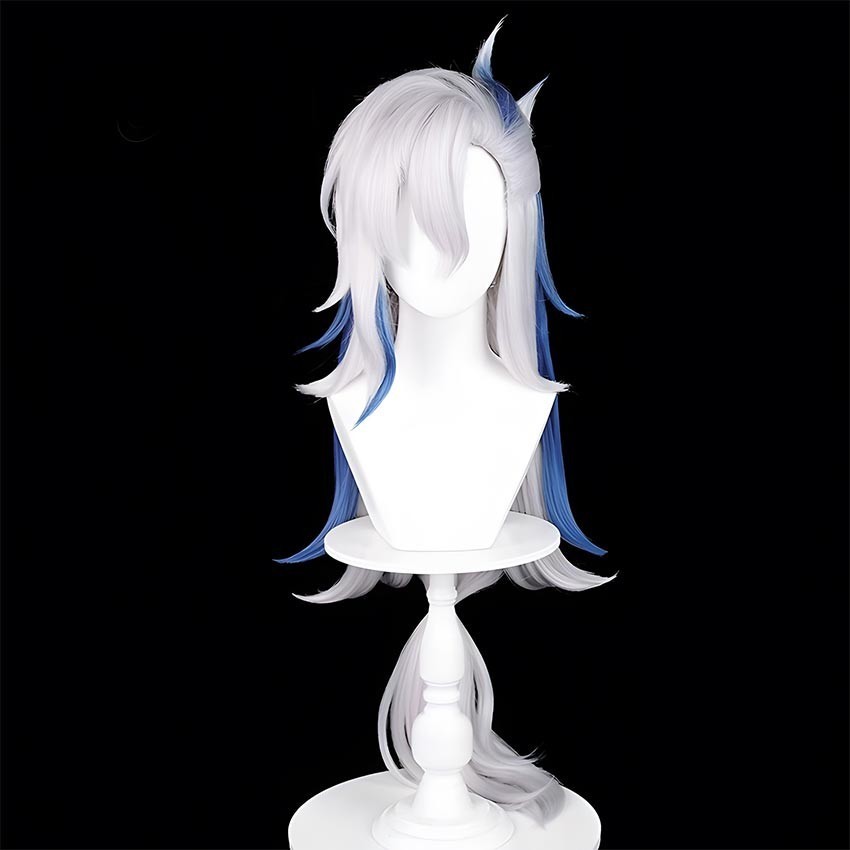 Wig Neuvillette Cosplay Genshin Impact Orang Dewasa/Anak-Anak Dapat Menggunakannya