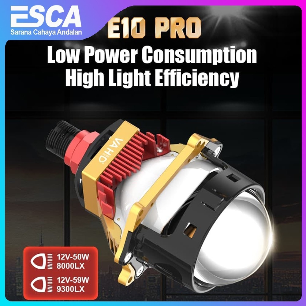 Biled E10 Pro Vahid - 3.0 inch LED Projector Headlight Lens Laser Rain Breaker | Biled Projie Ukuran