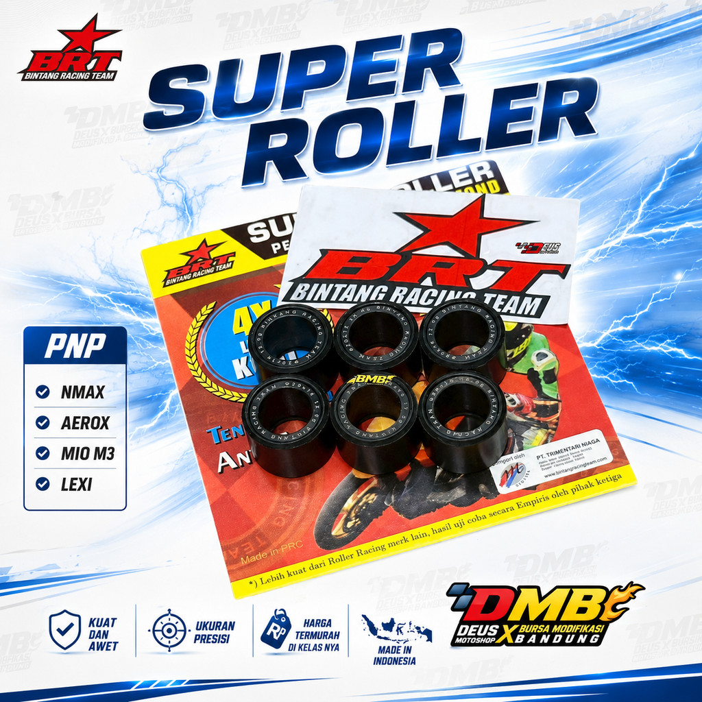 Roller BRT Racing Nmax/ Aerox/ Lexi/ Mio M3/ 9 10 11 12 13 Gram