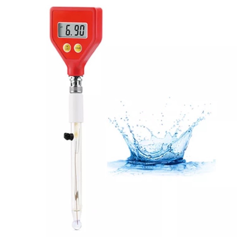 Alat Ukur pH Meter Digital Layar LCD Akurasi Tinggi Kompensasi Suhu Otomatis Untuk Laboratorium Air