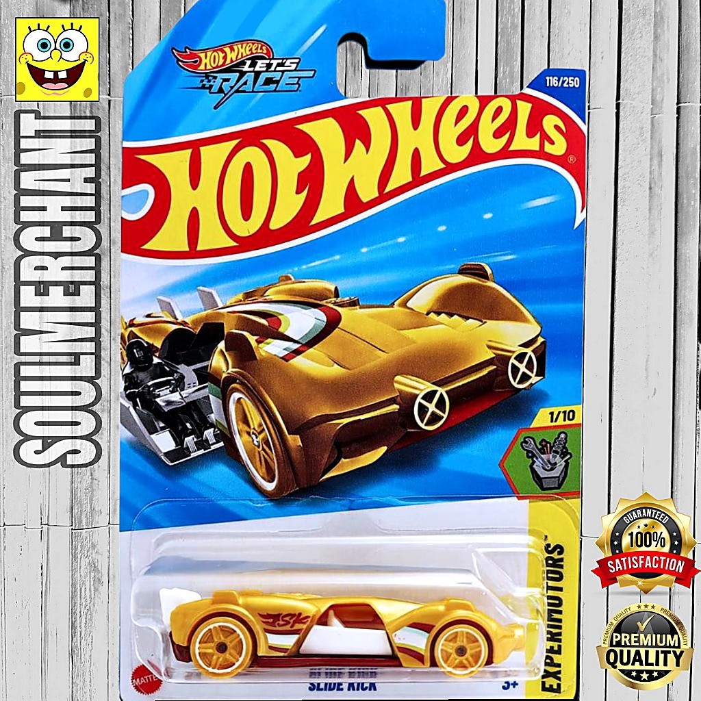 Hot Wheels Slide Kick Emas Mobil Balap