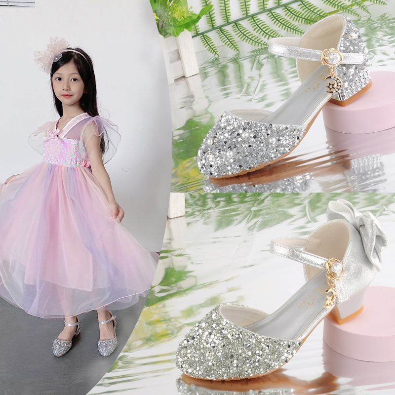 Pertunjukan Anak Perempuan hiasan Batu Kristal with Sepatu Payet kristal
