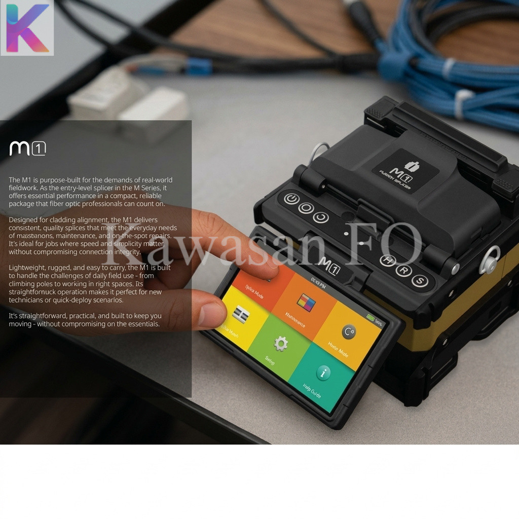 Fusion Splicer INNO M1 Fiber Optic Active V-Groove Cladding Alignment Alat Sambung Splicing FO Berga