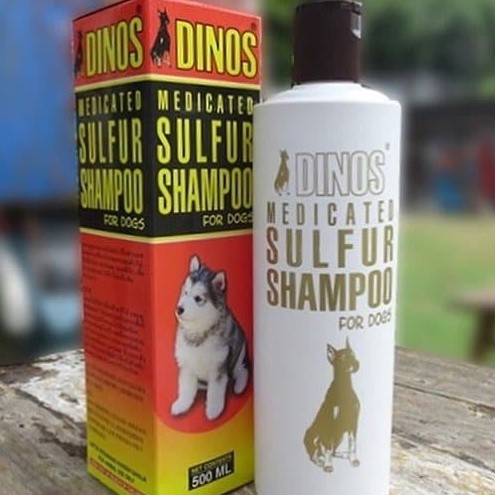 Sudut|| Shampoo Anjing Dinos Medicated Sulfur 500ml / Shampoo Gatal Anjing