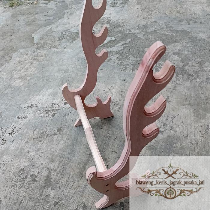 Jagrak Pedang Unik Keris Nogo Sosro Sabuk Inten Mataram Panjang 38 Cm Bahan Pamor Beras Kutah Banyu 