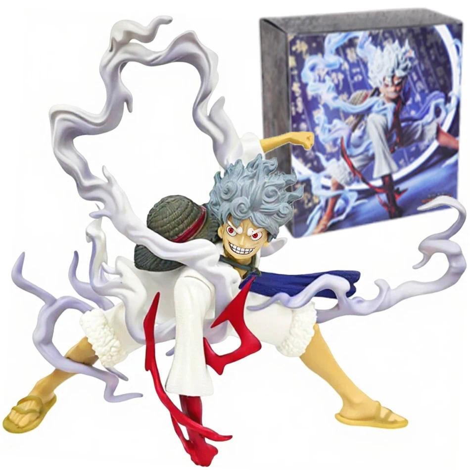 One Piece King Luffy Sun God Nika Luffy Squatting Second Class Fruit Awakening White Hair Luffy Anim