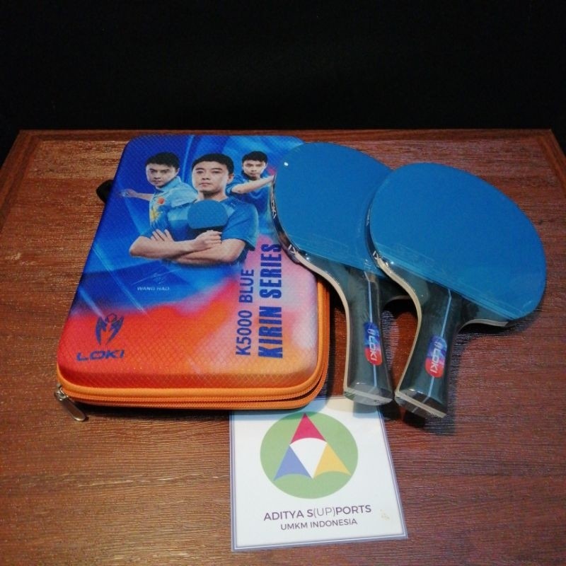 (parmia store) Bet Isi 2 Bat Bed Tenis Meja Ping pong Loki Bonus Kotak Sarung Hemat