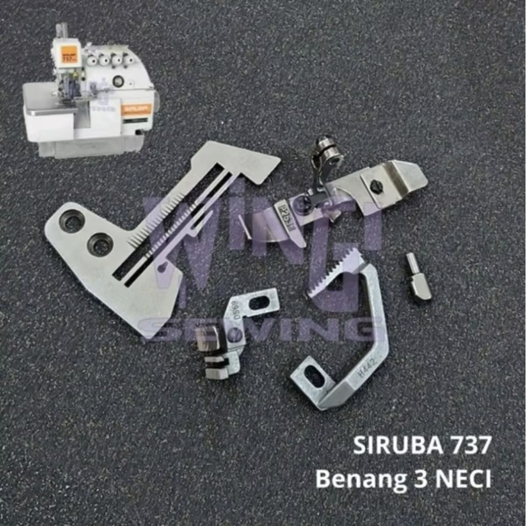 Inkology|| NECI GAUGE SET SIRUBA Benang 3 Getset Mesin Jahit Obras TYPICAL JACK SIMARU SHUNFA